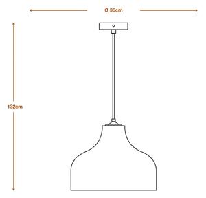 LEDVANCE Klobuk viseča luč, Ø 36 cm, rjava, valovit karton