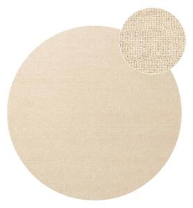 Bež ročno tkana volnena okrogla preproga ø 200 cm Puristic Knots – Elle Decoration