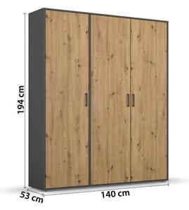 Modern Living Omara S Klasičnimi Vrati Voyager, Barva Hrasta, Siva