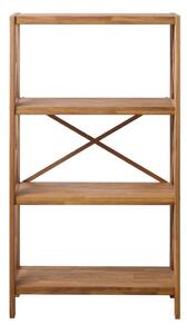 Regal iz masivnega hrasta v naravni barvi 70x124 cm X-Shelf – Unique Furniture