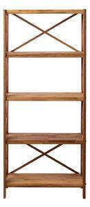 Regal iz masivnega hrasta v naravni barvi 70x161 cm X-Shelf – Unique Furniture