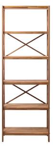 Regal iz masivnega hrasta v naravni barvi 70x198 cm X-Shelf – Unique Furniture