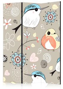 Artgeist Paravan Natural Pattern With Birds, 3-Delni, Dvostranski