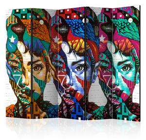 Artgeist Paravan Colorful Faces I, 5-Delni, Dvostranski