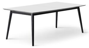 Bela/črna raztegljiva jedilna miza z belo mizno ploščo 100x210 cm Meza – Hammel Furniture