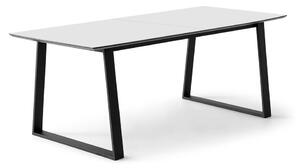 Bela raztegljiva jedilna miza z belo mizno ploščo 100x210 cm Meza – Hammel Furniture