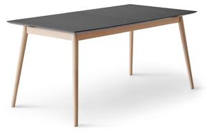 Črna/naravna raztegljiva jedilna miza s črno mizno ploščo 100x210 cm Meza – Hammel Furniture