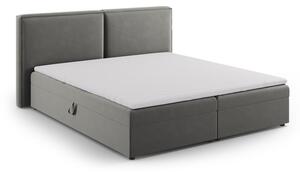 Siva boxspring postelja s prostorom za shranjevanje 160x200 cm Arendal – Cosmopolitan Design