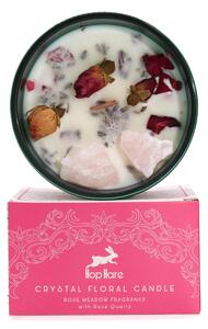 Hop Hare Kristalna čarobna sveča – Plamen ljubezni - Soy Wax, Fragrance, Glass, Gemstones - Home warming - Dan žena