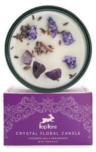 Hop Hare Kristalna sveča – Skrivnost Lune - Soy Wax, Fragrance, Glass, Gemstones - Majhna pozornost
