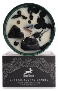Hop Hare Kristalna sveča – Kralj mečev - Soy Wax, Fragrance, Glass, Gemstones - Majhna pozornost - Za 30 let