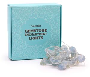 Kristalne čarobne lučke – Celestit - Gemstone, led lights - Baby shower - Božič