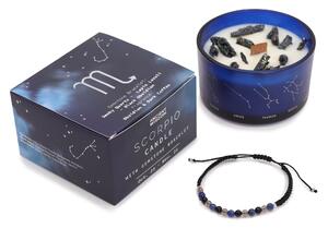 Zodiakalna kristalna sveča z energijsko zapestnico – ŠKORPIJON - Majhna pozornost - Dan žena - Birma