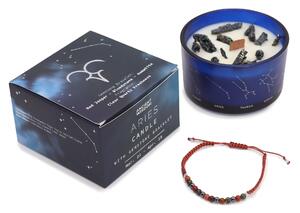 Zodiakalna kristalna sveča z energijsko zapestnico – OVEN - Majhna pozornost - Dan žena - Birma