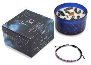 Zodiakalna kristalna sveča z energijsko zapestnico – KOZOROG - Majhna pozornost - Birma - Za 18 let - Dan žena