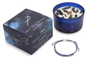 Zodiakalna kristalna sveča z energijsko zapestnico – STRELEC - Majhna pozornost - Dan žena - Birma