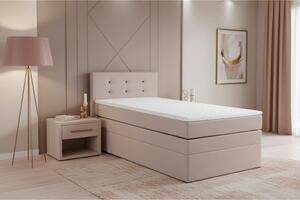 BOXSPRING POSTELJA 90 cm x 200 cm , tekstil, leseni material roza