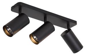 Sodobna stropna svetilka črna 3-lučna GU10 70mm - Jeana Luxe