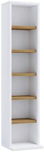 REGAL ZA CD-JE 21/92/20 cm bela, medeni hrast