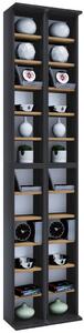 REGAL ZA CD-JE 42/183/20 cm antracit, medeni hrast
