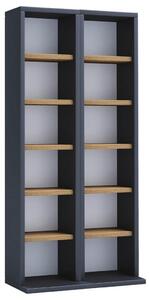 REGAL ZA CD-JE 42/91,8/20 cm antracit, medeni hrast
