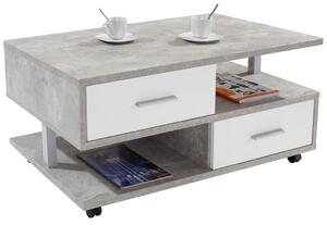 Modern Living Klubska Miza Quattro, Siva, Bela