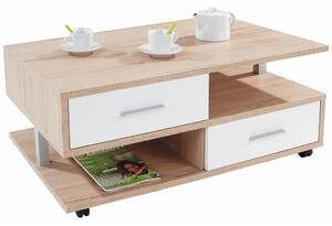 Modern Living Klubska Miza Quattro, Bela, Barva Hrasta