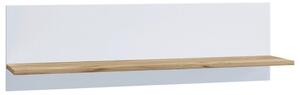 STENSKI REGAL 102/30/20 cm bela, medeni hrast