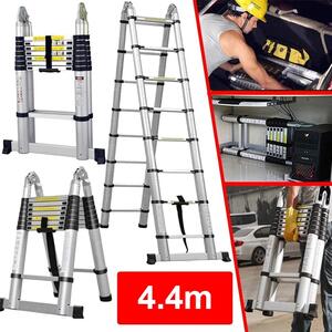 Ladmax™ Aluminijasta Teleskopska Zložljiva Lestev 220-440 Cm