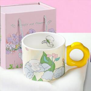 Cvetlični lonček z žličko 280 ml + darilna škatla-RUMENA - Home warming - Dan žena - Birma