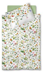 POSTELJNINA BED ART S 140/200 cm mako saten rumena, rdeča, bela, žadasto zelena