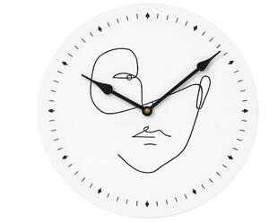 Stenska ura LINE FACE 29 cm, bela