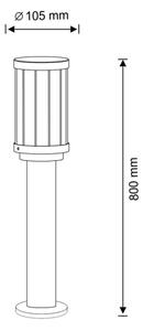 Zunanja svetilka FIORD 1xE27/10W/230V IP44