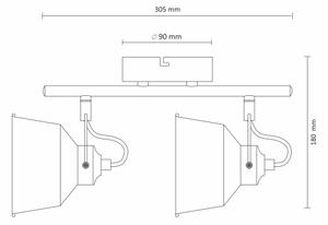 LED Nadgradna stropna svetilka 2xE14/8W/230V