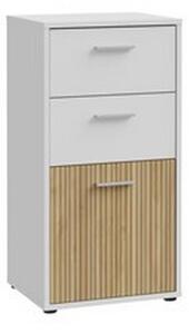 Mömax Komoda Quadro 2, Bela, Barva Hrasta