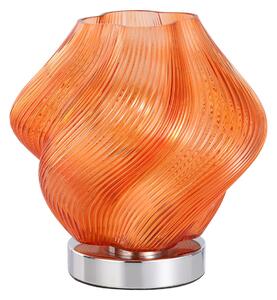 EGLO Namizna svetilka Meliciano, oranžna, steklo, višina 23 cm, E27, Oranžna, Dnevna soba / jedilnica, Steklo