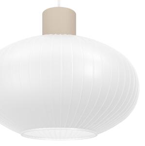 EGLO Visoka svetilka Dasmina, Ø 25 cm, bela/pesek, steklo, E27, zatemnjen, Bela, Dnevna soba / jedilnica, Steklo, Mladostno bivanje