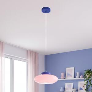 EGLO Visoka svetilka Berardelli, oranžno-zelena, ploščata, Ø 30 cm, steklo, E27, zatemnjen, Oranžna, Dnevna soba / jedilnica, Steklo, Sodobni