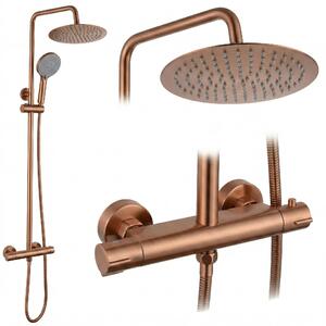Pršni komplet brez izliva s termostatom Rea Lungo Copper Brush