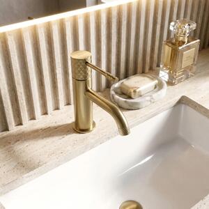 Mešalnik za umivalnik Rea Lungo Diamond Brush Gold Low
