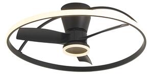 Stropni ventilator črn vklj. LED z daljinskim upravljalnikom - Steer