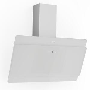 Klarstein Aurica 90, kuhinjska napa, 90 cm, 610 m³/h, LED, na dotik, steklo, bel barva