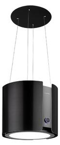 Klarstein Skyfall, otočna kuhinjska napa, Ø 45 cm, recirkulacija, 402 m³ / h, LED, nerjaveče jeklo, črna