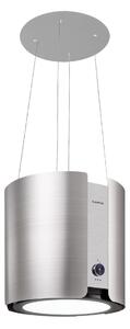 Klarstein Skyfall, otočna napa, Ø 45 cm, recirkulacija 402 m³/h, LED, nerjaveče jeklo, srebrna