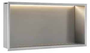 VGRAJENA KOPALNIŠKA POLICA LED 30x60 steel brush