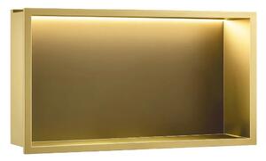 VGRAJENA KOPALNIŠKA POLICA LED 30x60 brush gold