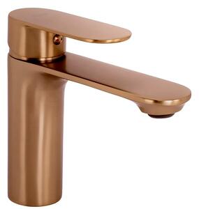 REA Drop Mešalnik za umivalnik Brush Copper low