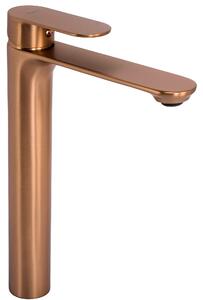 REA Drop Mešalnik za umivalnik Brush Copper High