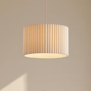 Lindby viseča svetilka Libbie, Ø 45 cm, lan, krem barva, zatemnjen, Bež, Dnevna soba / jedilnica, Tkanine / tekstil, Skandinavski