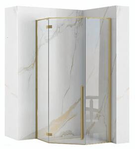 Tuš kabina Rea DIAMOND 100x100 BRUSH GOLD